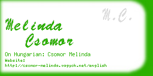 melinda csomor business card